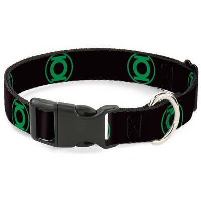 Plastic Clip Collar DC League of Super-Pets Green Lantern Logo Black (US IMPORT)