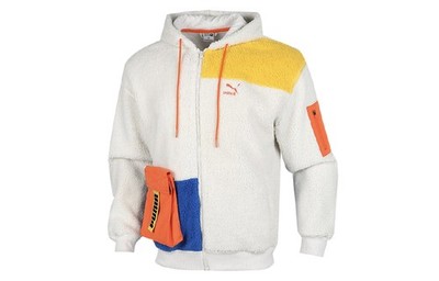 PUMA Retro Block Full-Zip Hooded Sherpa Jacket