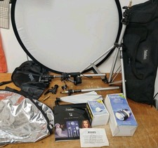Portaflash Studio Lighting Job lot incl 336VM, 208 Wide, flash umbrellas, Stands