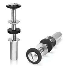 2PCS Universal Toilet Tank to Bowl Bolts Kit, Stainless Steel Screws with Ext...