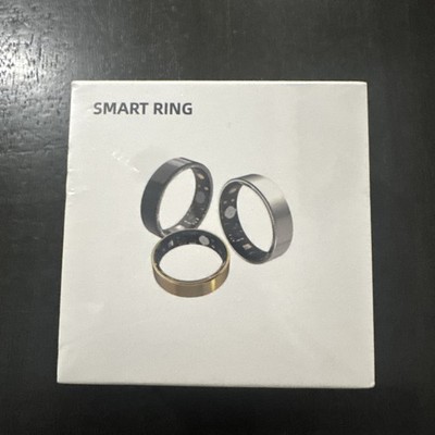 Silver SMART RING Size 10 Health And Fitness Tracker w Mobile Charging Case  NEW