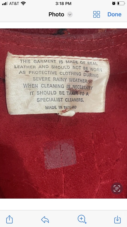 Chaleco Top Vintage Años 60 Gamuza Pequeño Inglés Foto 4 de 4