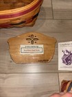 Longaberger Handwoven Wood Basket Lot w/ Handles 1993 1994 — photo 10