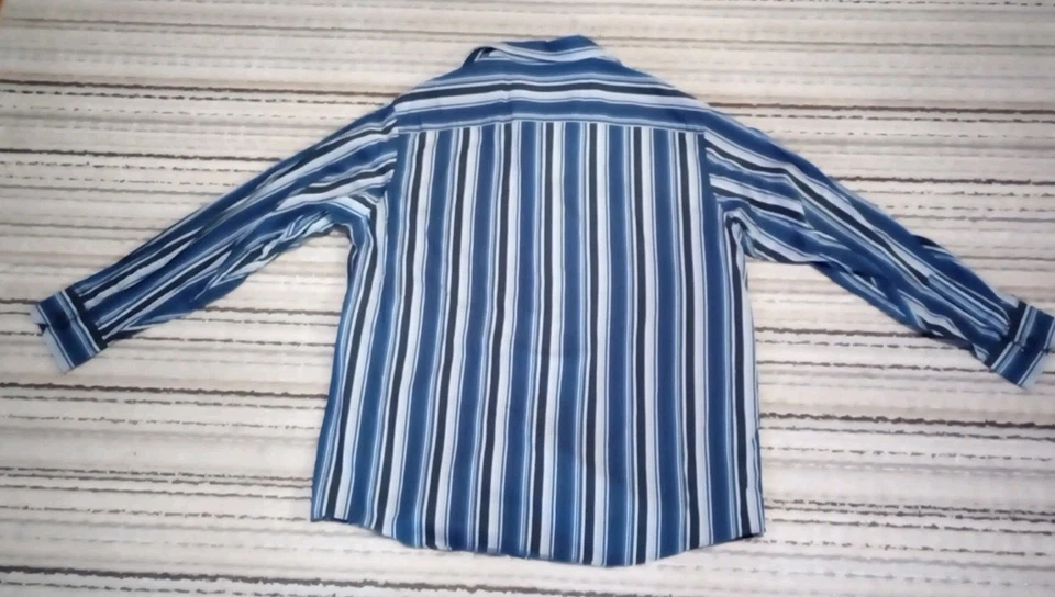 Camisa Concepts By Claiborne Para Hombres XL Manga Larga Para Hombre Azul Algodón Foto 3 de 3