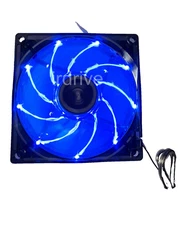 Enermax 90mm x 25mm Blue LED 3-pin 12V PC Case Cooling Fan + Screws