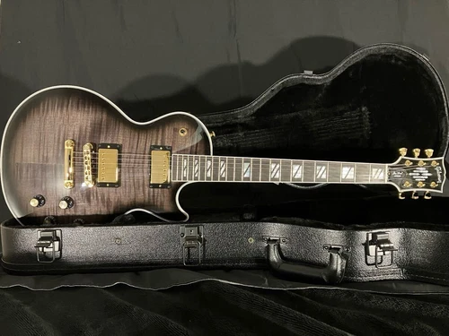 Electric Guitar Gibson Les Paul Supreme Transparent Ebony Burst Flame Top