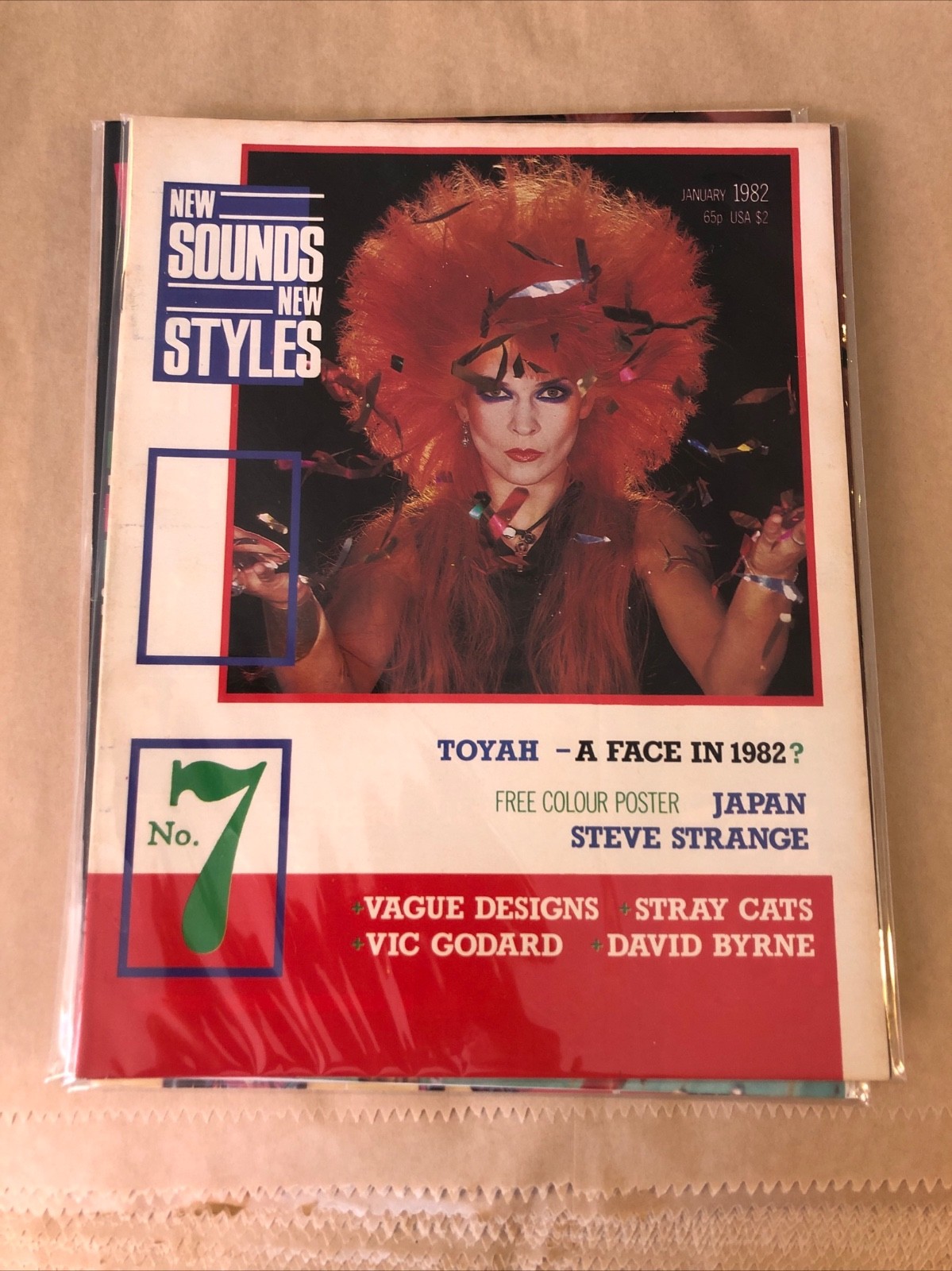 New Sounds New Styles Magazine Toyah Japan Stray Cats Jan 82 no.7 David Byrne