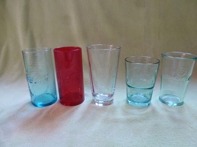 Konvolut Getränke Werbe Gläser Coca Cola, Jim Beam, Bacardi