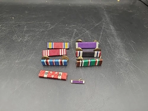 Lot of 8 Vintage Military Pins Post WW2 - Current. MG