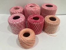 Vintage Knit-Cro-Sheen Partial Rolls of Thread Lot of 7 JP Coats