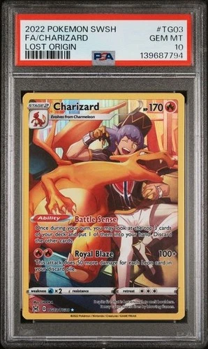 Charizard #TG03 - Pokemon Lost Origin Full Art - PSA 10