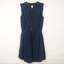 GAP Eyelet Embroidered Blue A Line Dress Size XS Casual Wear Vacation