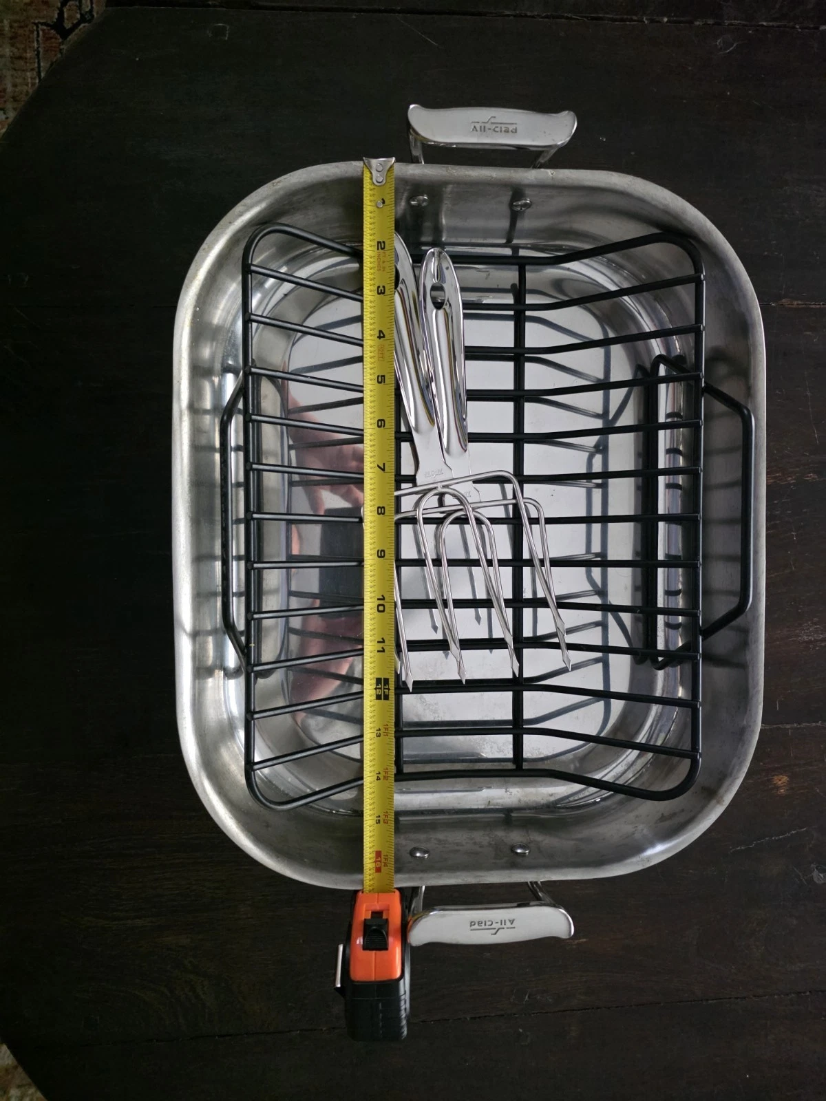 All Clad Roasting Pan with Rack and Handling Fork Stainless Steel 16x14
Opens in a new window or tab