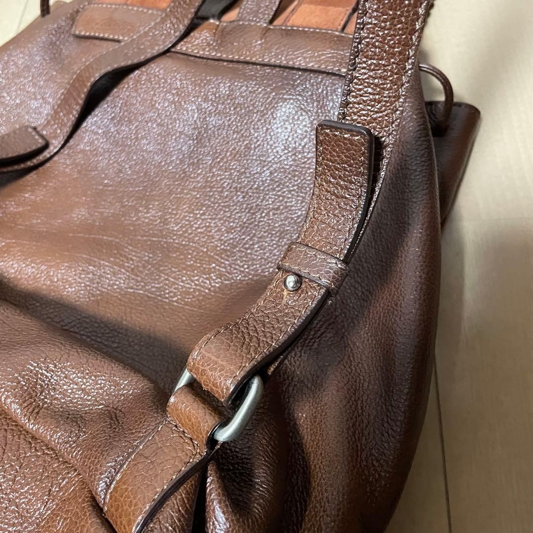 Marella Suede Leather Drawstring Backpack Brown - image 13