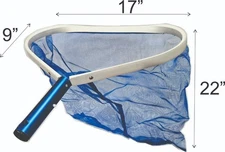 Large Pool Skimmer Net, Heavy Duty Leaf Rake Cleaning Pool, Fine Mesh Bag