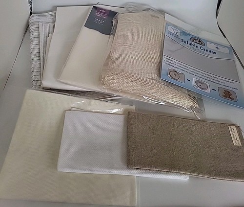 Aida Cloth Cross Stitch Material Mixed Lot New & Used