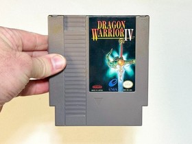 Dragon Warrior IV, 4 + Saves - Authentic Nintendo NES Game Cartridge - Tested