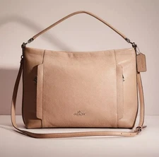 Coach Scout Hobo Pebble Leather Tan Crossbody Sholder Bag Style Code CL 180