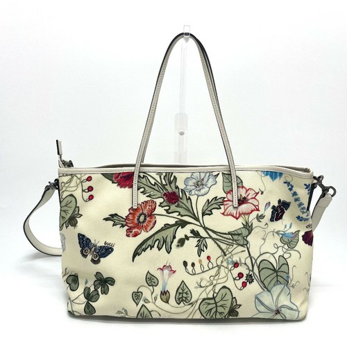 GUCCI 353437 Flora Floral Pattern Chris Knight Bag 2WAY Tote Bag Schultertasche - Bild 2 von 3