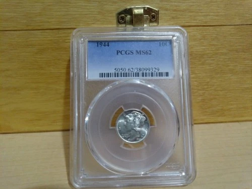 Mercury Dime 1944 PCGS **MS62** Free Shipping
