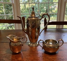 Gorham Sterling Silver 3 Pc Coffee Set #391 Coffee Pot Creamer Sugar #2507 638g