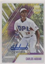 2017 Panini Elite Extra Edition Tie-Dye Auto 6/10 CARLOS AGUIAR #142 Auto i6j