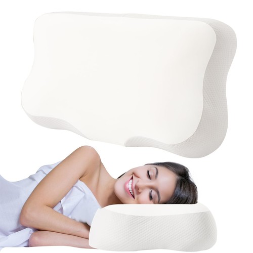 Bamboo Cooling Pillow for Neck Pain Relief – Adjustable Memory Foam Pillow wi...