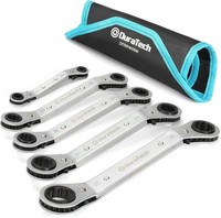 Duratech 5X Doppel-RatschenschlüSsel-Satz, Ratschen-RingschlüSsel-Satz, 6-21Mm
