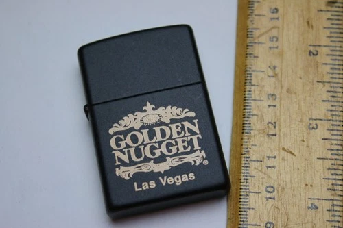 GOLDEN NUGGET HOTEL CASINO LAS VEGAS ZIPPO LIGHTER BLACK SEALED WOW!!