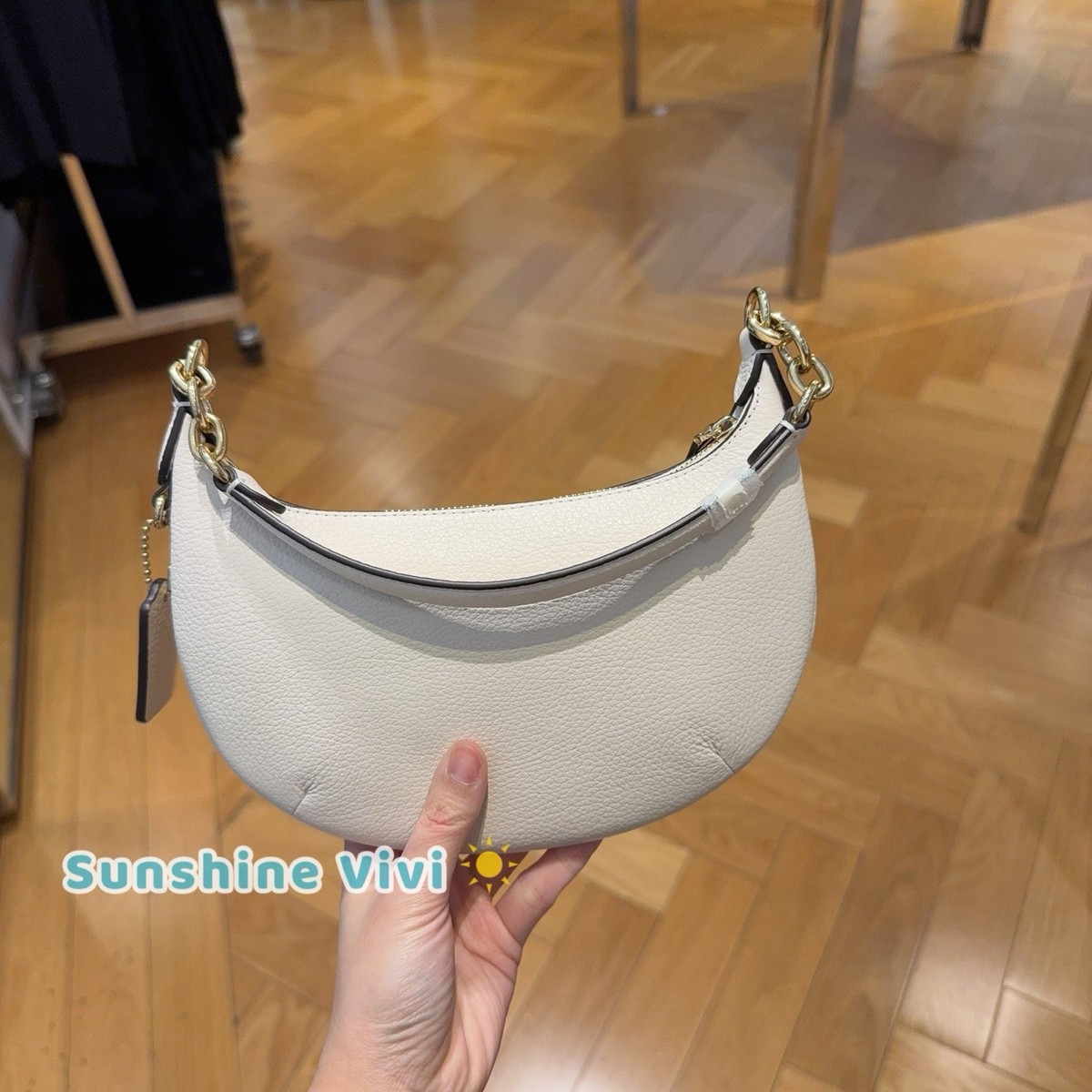 NWT Coach Mini Payton Bag CEL08 Gold/Chalk Petal Refined pebble