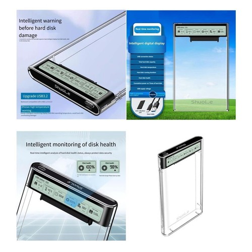 Shuole For SATA to USB3 2 Enclosure for 2 5 Inch For SSDs with Shockproof - Afbeelding 12 van 13