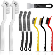 Multi-Purpose Hard Bristle Brush Set, Crevice Cleaning Brush Kit for Deep Cleani