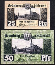 GRÜNBERG / ZIELONA GÓRA 1920 Complete Set German Notgeld today Poland