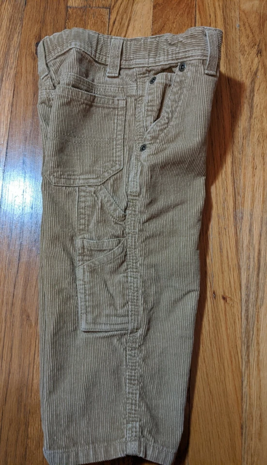 Pantalones de pana tostados con cintura ajustable talla 2T para niños pequeños Foto 4 de 4