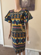 BEAUTIFULL AFRICAN PRINT DRESS FOR WOMEN. ANKARA WAX DRESS. COTTON