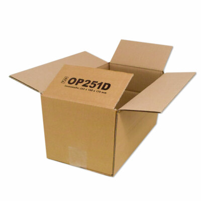 Wellpappe Faltkarton Braun 280 X 180 X 170mm / 2.30BC / FEFCO 0201 Mit Druck 8910125  Zid8910125