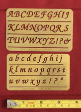 Lasting Impressions Brass Embossing Stencil Upper Lower Case ALPHABET L512 513