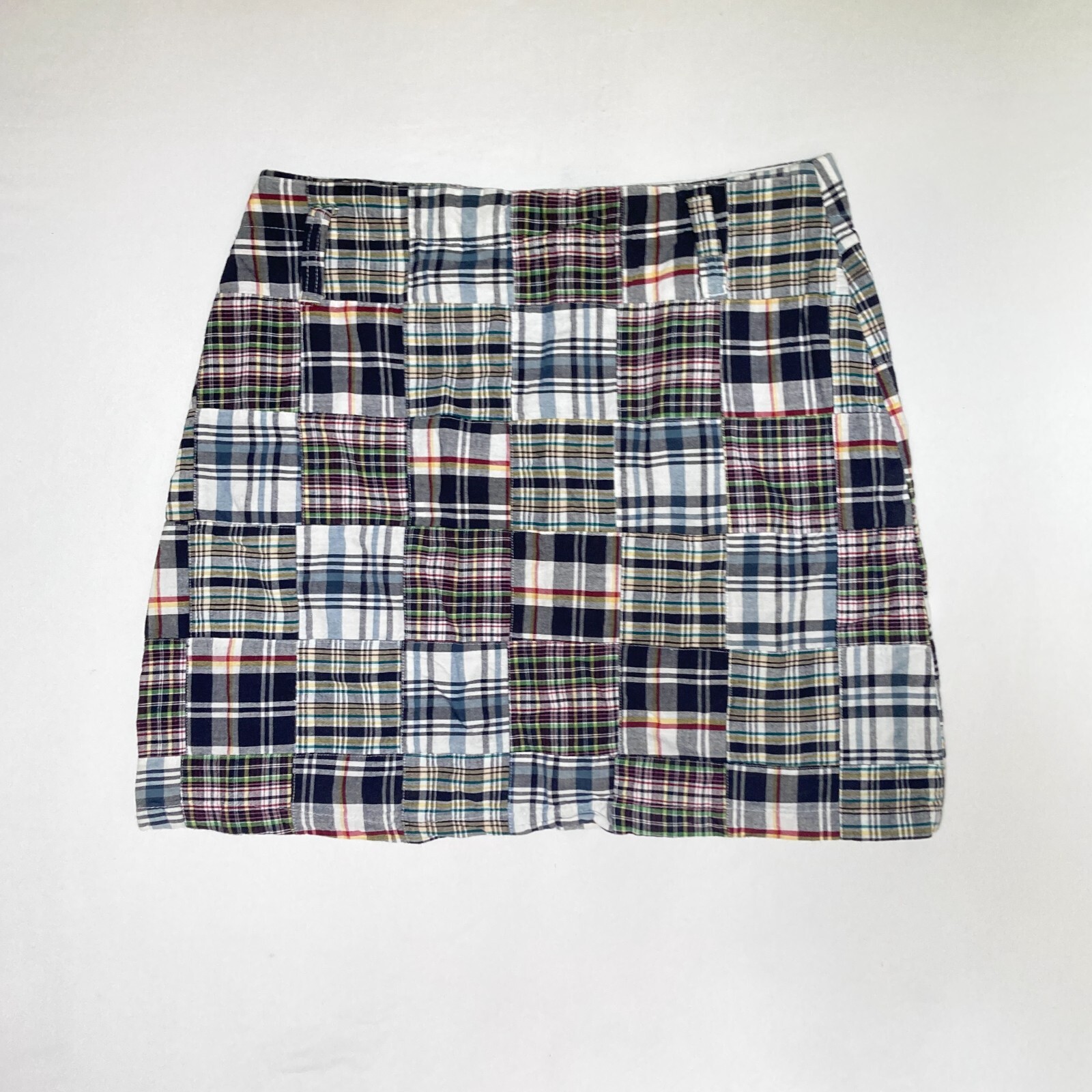 Y2k Cambridge Patchwork Plaid Button Front Hippie… - image 9