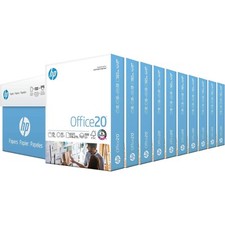Estuche de 10 resmas HP Office blanco tamaño papel de impresión (8,5" x 11") cuenta 5000 hojas