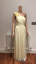 Coast Yellow Dress One Shoulder With Flower Bridesmaid Dress Size 16 - worn once