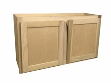 Kitchen Wall Cabinet | Unfinished Poplar | Shaker Style | 30x18x12 in. 