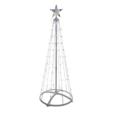 4.5' Multicolor LED Programmable Cone Tree Light Show Outdoor Christmas Decor