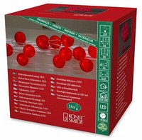 Konstsmide Led Dekolichterkette GroßE Rote Baumwollkugeln FüR Innen Warm Weiß