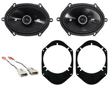 Kicker 6x8" Front Factory Speaker Replacement Kit Harness For 1997-98 Ford F-150
