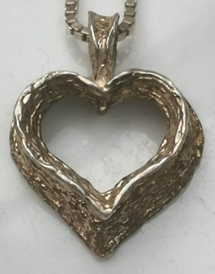 Studio Else & Paul Norway  sterling 925s heart pendant necklace Scandinavian