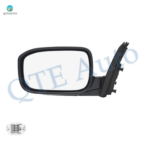 Left Side Power Foldaway View Mirror Black Smooth For 2003-2007 Honda Accord