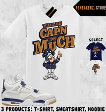 Shirt To Match AJ 4 SB Navy Sneaker Matching Tee Sneakerhead C Captain T-Shirt