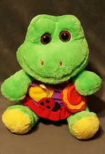 Goffa Intl Green Sitting Frog Plush 8" Stuffed Animal H K City Toys Outfit
