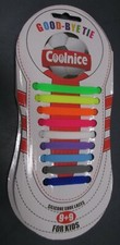 NEW Pair of Good - Bye Tie Colorful Kids Shoe Laces - Silicone 9  9 Coolnice