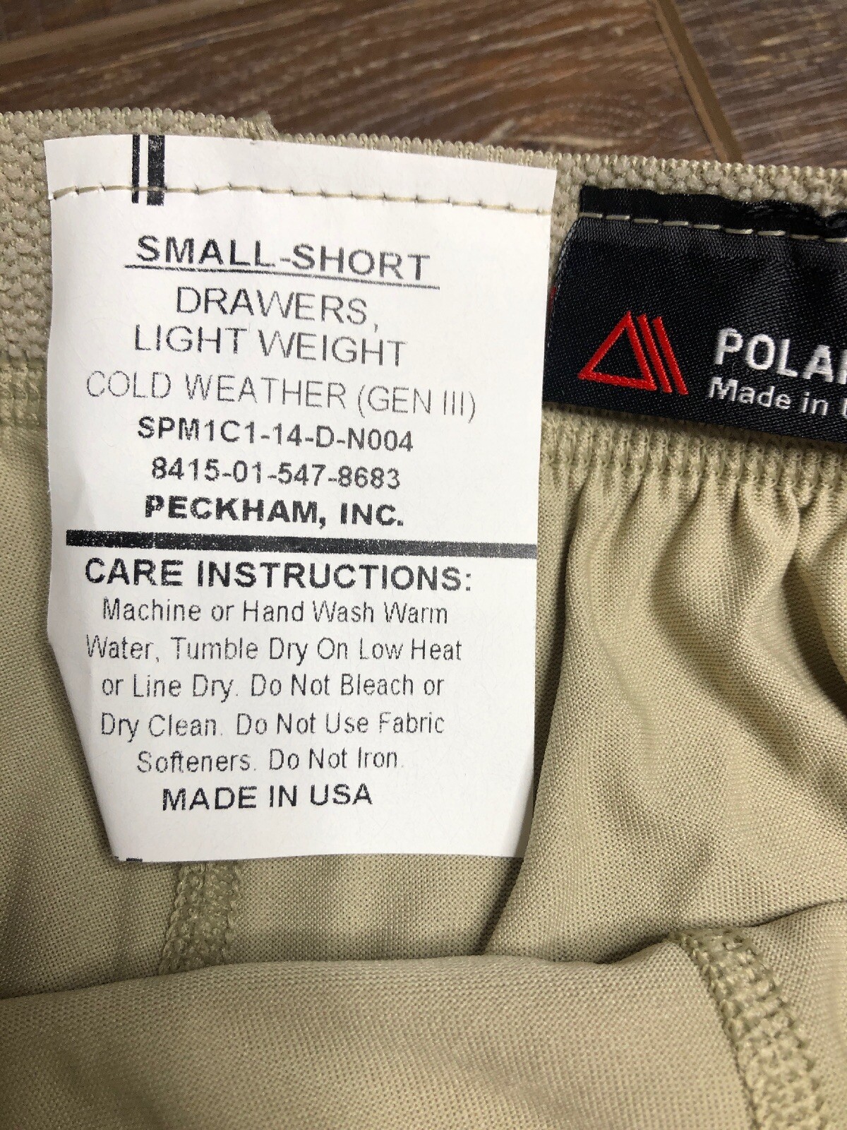 Multicam Thermal Pants Drawers, Level 1 Power Dry Base Layer Bottom Small Short